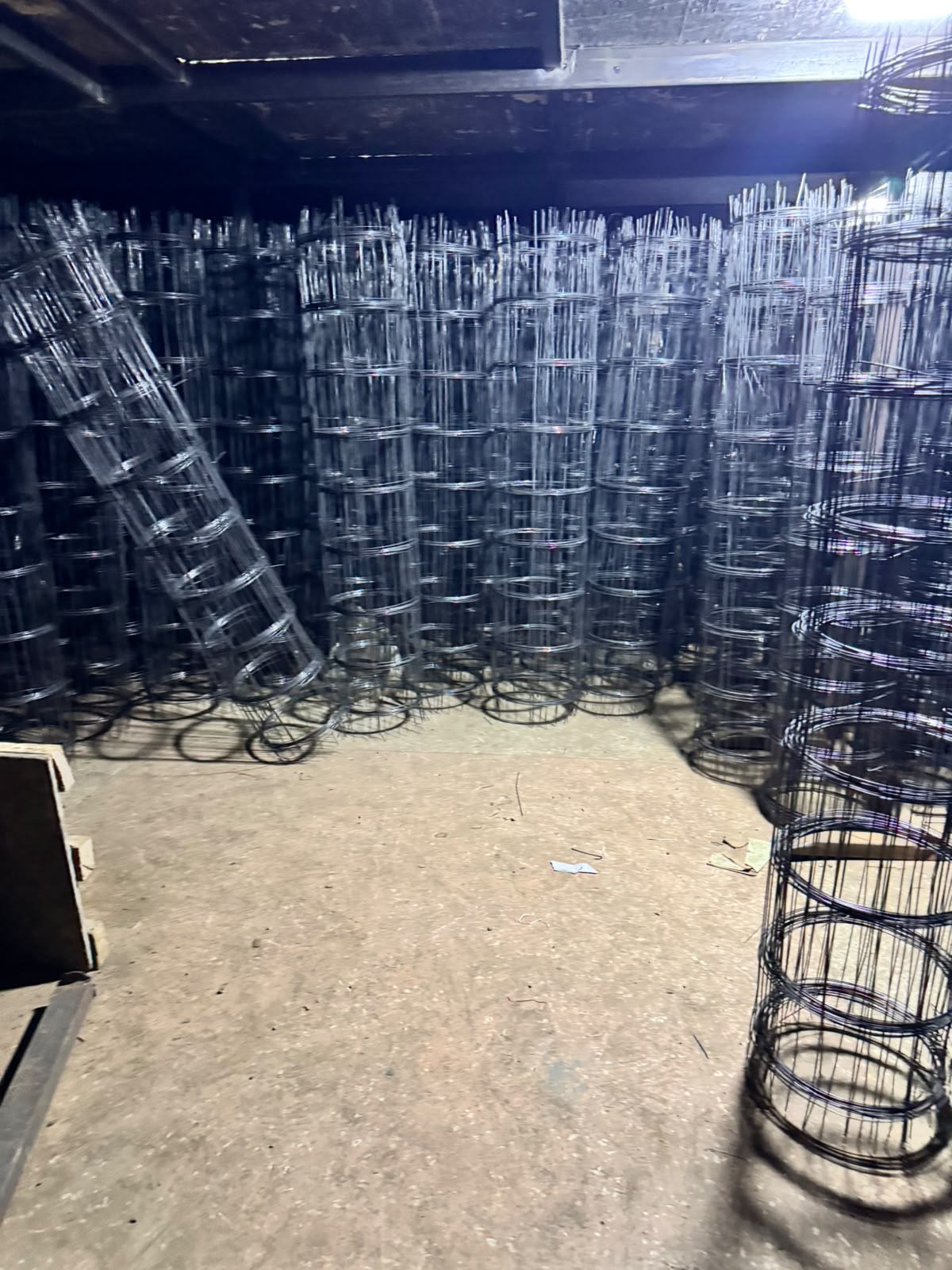 Wire coils in the Chema yard
